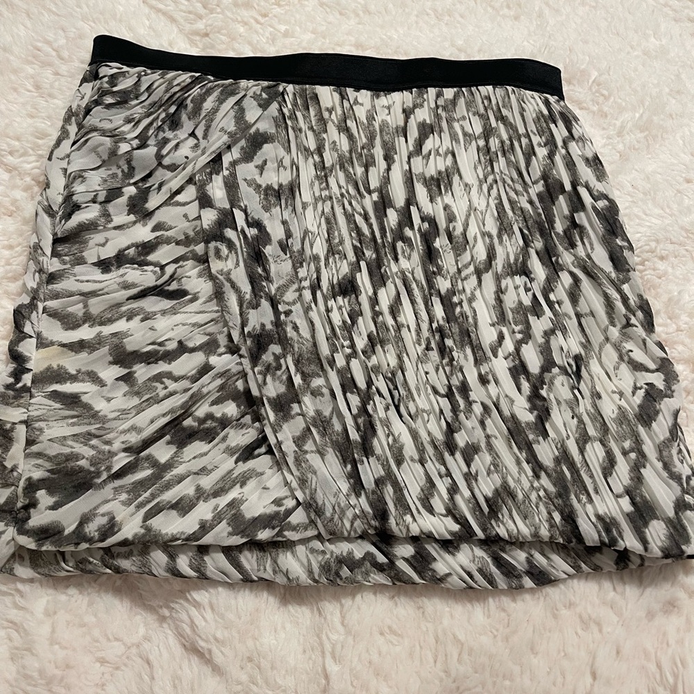 Armani Exchange Black and Gray Mini Skirt